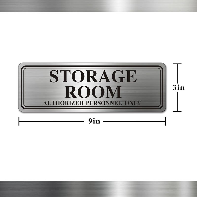 LEMBANG Metal Stainless Steel Authorized Personnel Only Sign，9x3in (Storage Room) - Image 3